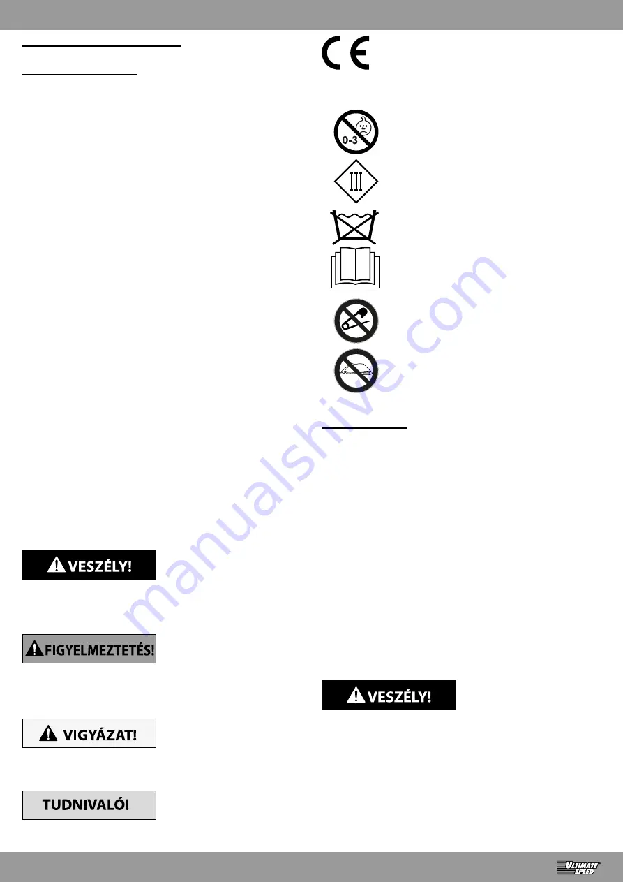 ULTIMATE SPEED CLIX I Assembly And Safety Advice Download Page 8