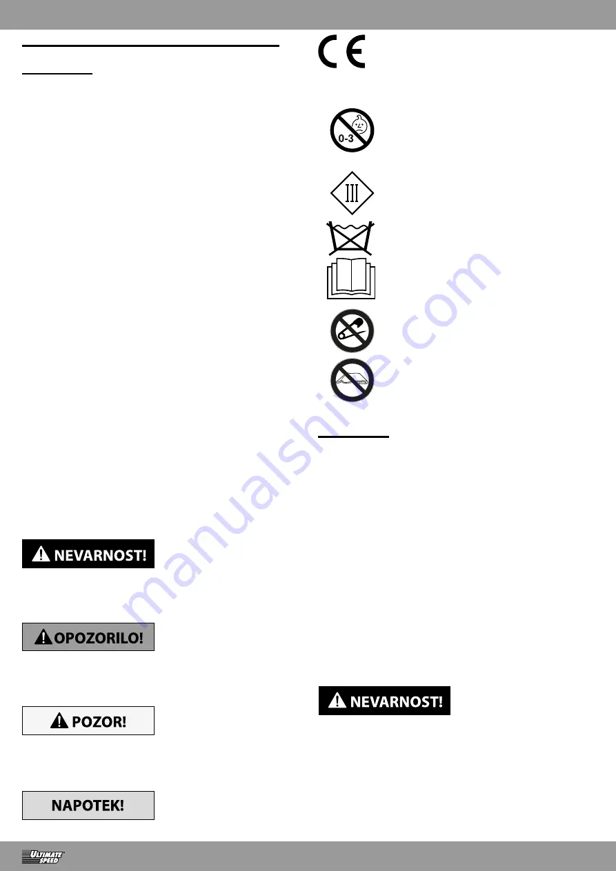 ULTIMATE SPEED CLIX I Assembly And Safety Advice Download Page 13