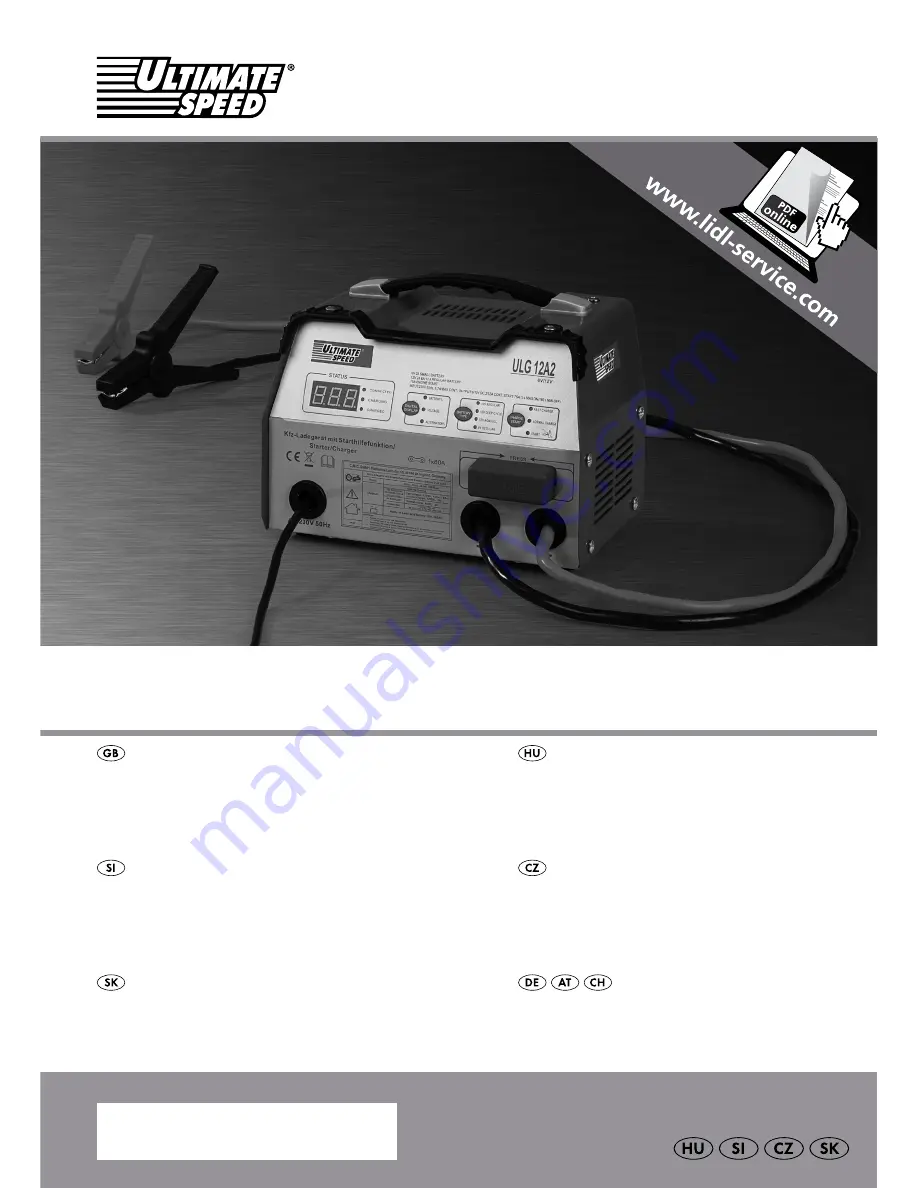 ULTIMATE SPEED ULG 12 A2 Operation And Safety Notes Translation Of Original Operation Manual Download Page 1