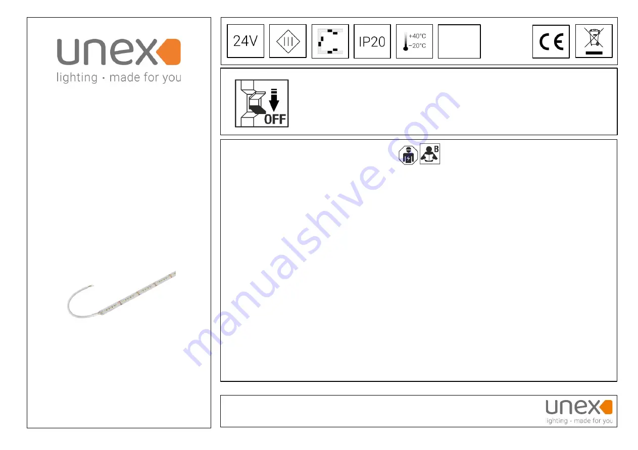 Unex 120-124-890 Operating Manual Download Page 1