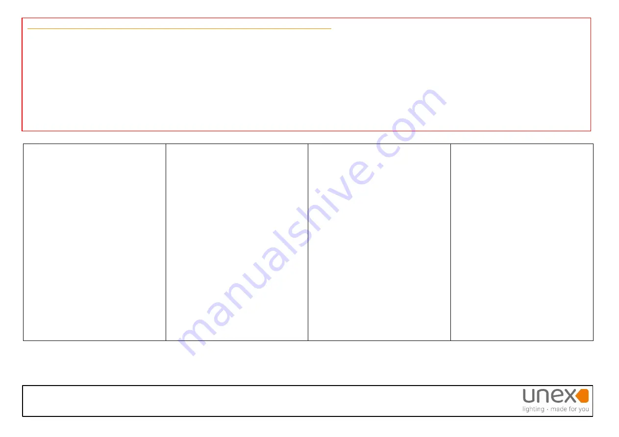 Unex 120-124-890 Operating Manual Download Page 3