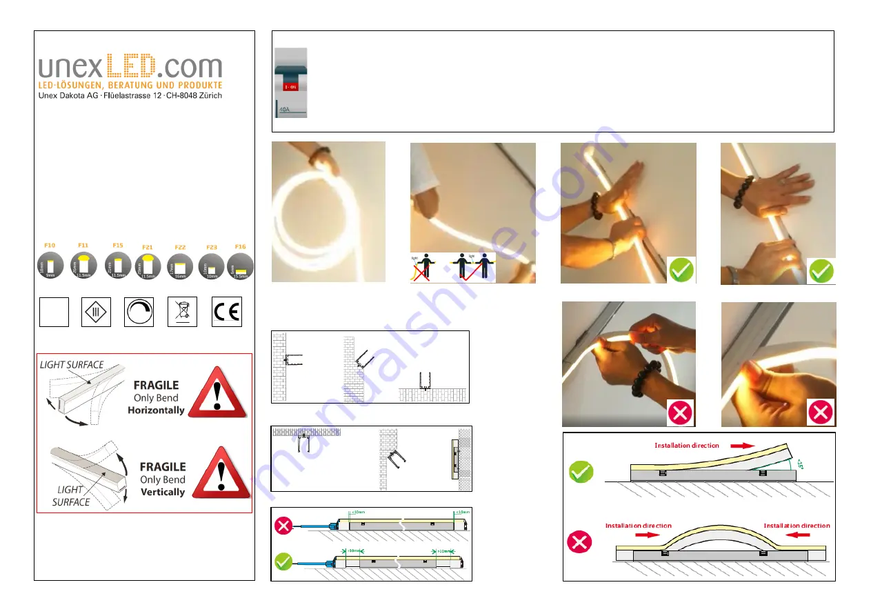 Unex Nex Flex LED Скачать руководство пользователя страница 1