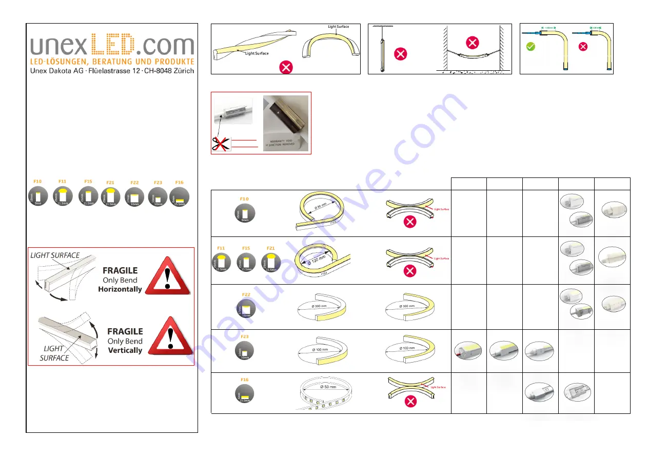 Unex Nex Flex LED Скачать руководство пользователя страница 2