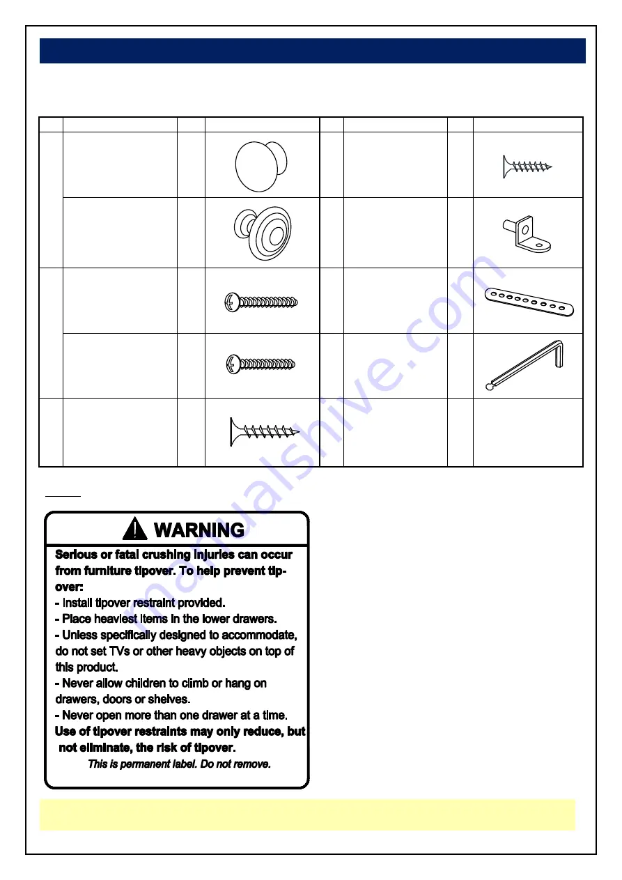 Unfinished Furniture of Wilmington BD-2033A Assembly Instructions Manual Download Page 4