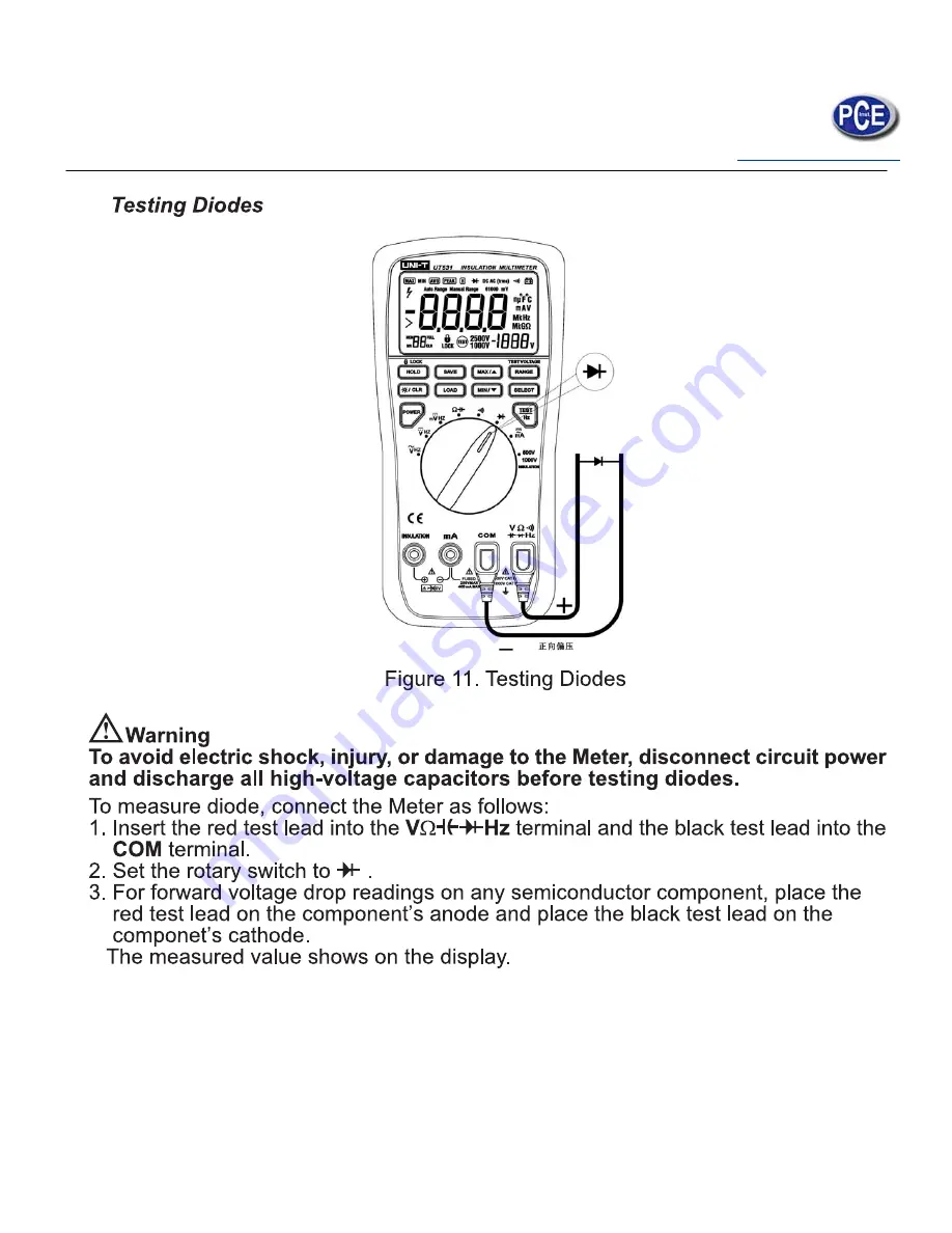 UNI-T UT531 Manual Download Page 19