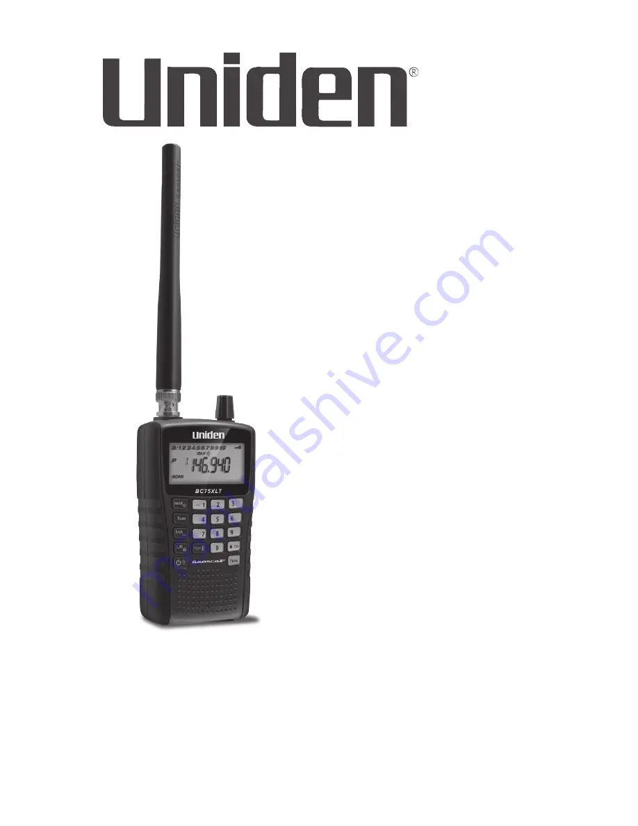 Uniden BC75XLT Manual D'Utilisation Download Page 1