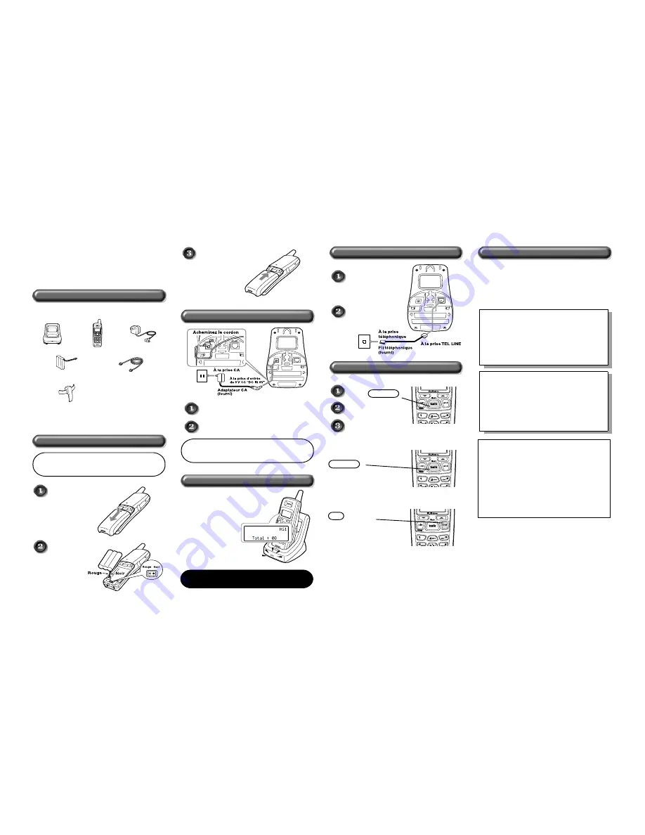 Uniden EXI5660 - EXI 5660 Cordless Phone Manual D'Utilisation Download Page 2