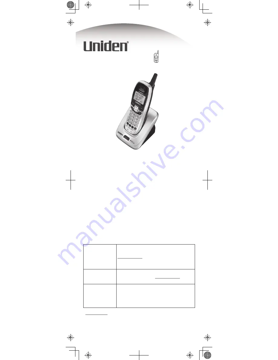 Uniden EXI8560 - EXI 8560 Cordless Phone Manual Del Usuario Download Page 1