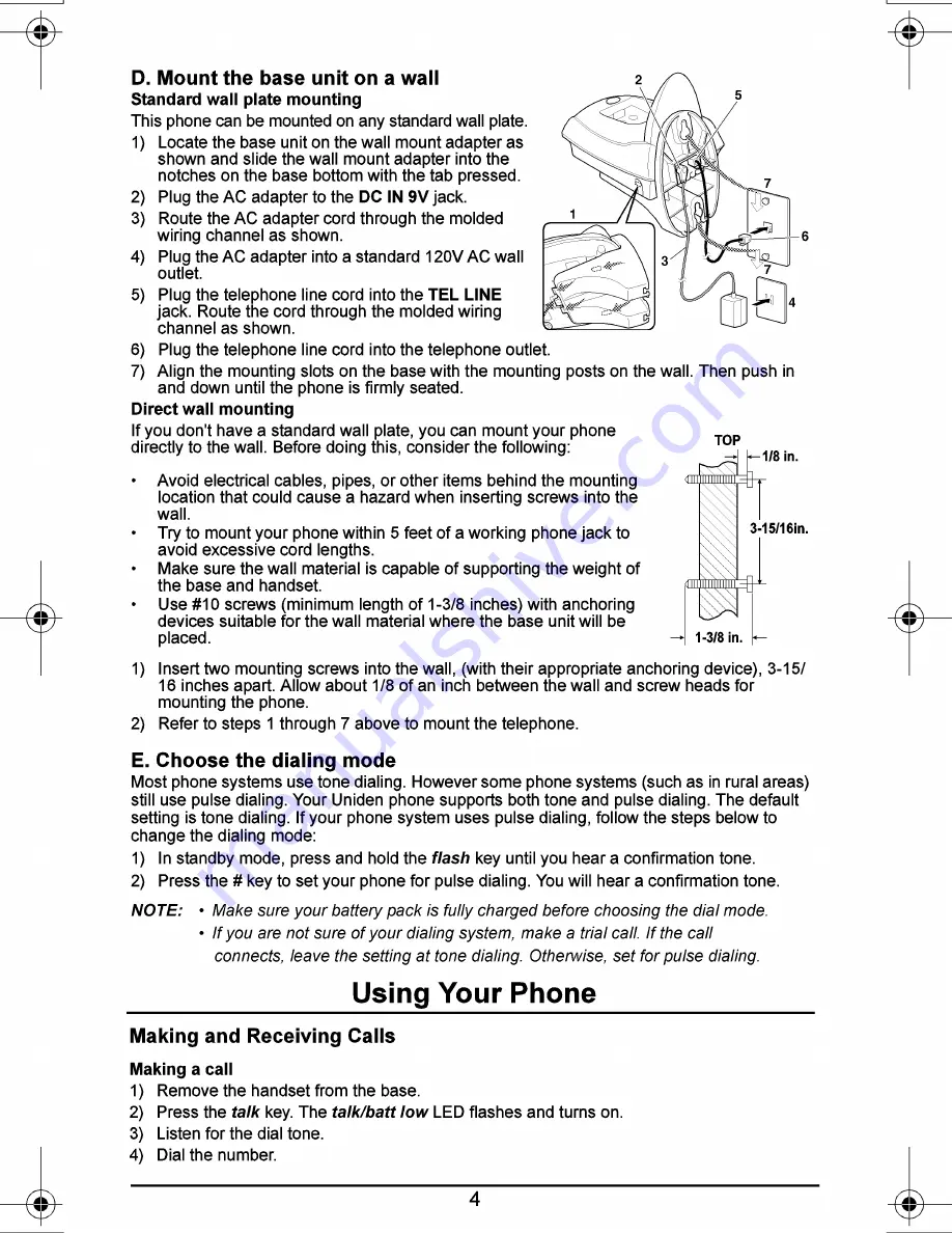 Uniden EXP7241 Series Owner'S Manual Download Page 5