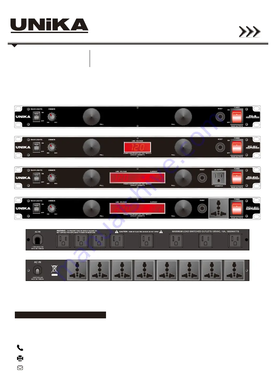 Unika PC Series User Manual Download Page 1