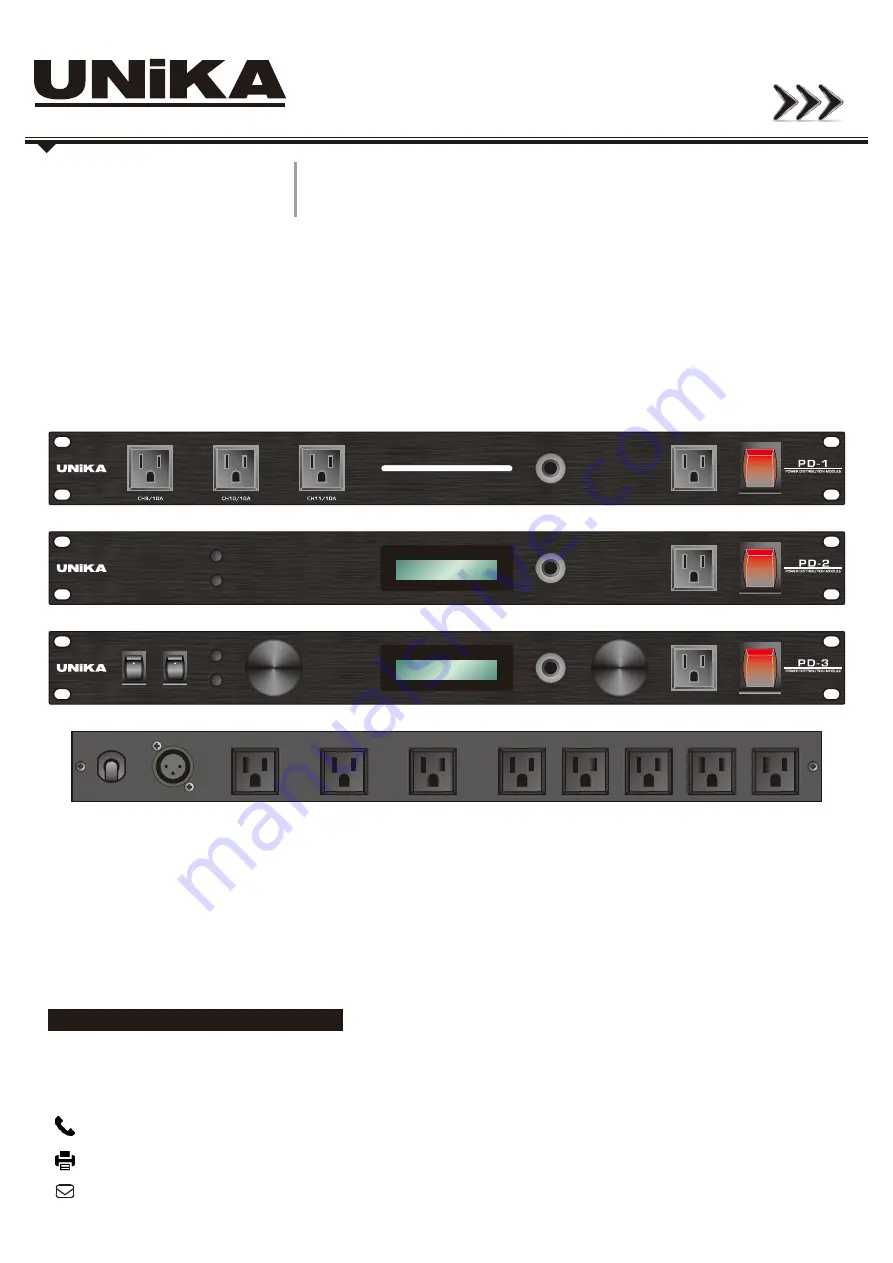 Unika PD Series User Manual Download Page 1