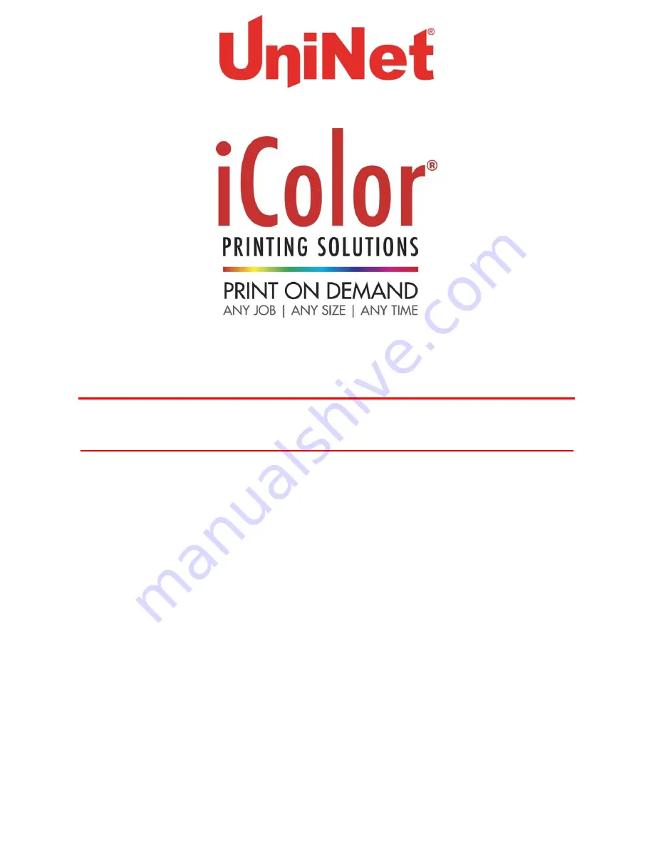 Uninet iColor 500 Manual Download Page 1