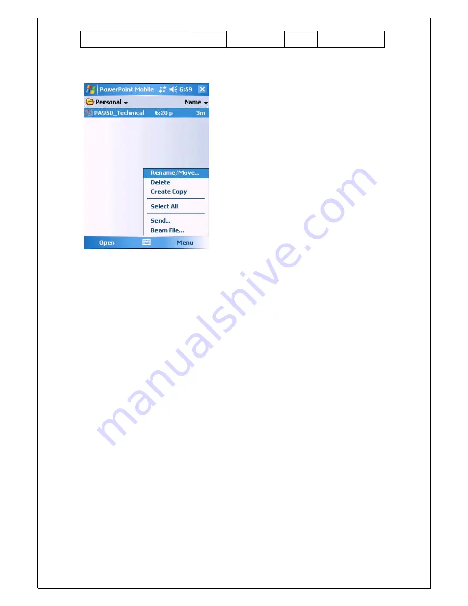 Unitech PA500 Operation Manual Download Page 60