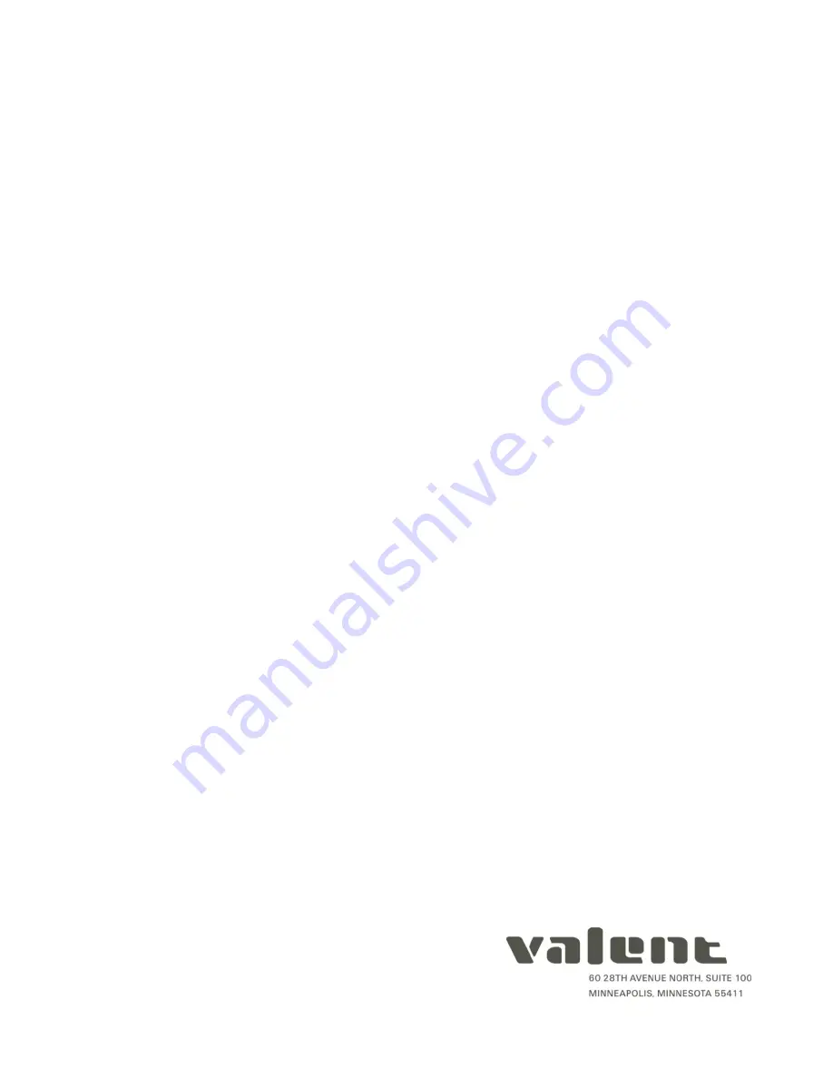 valent VRC Series Installation, Operation & Maintenance Instructions Manual Download Page 20