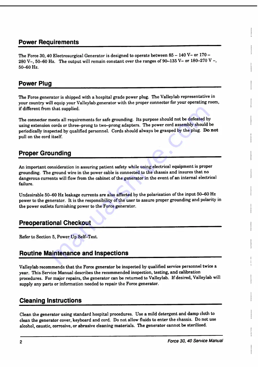 Valleylab Force 30 Service Manual Download Page 10