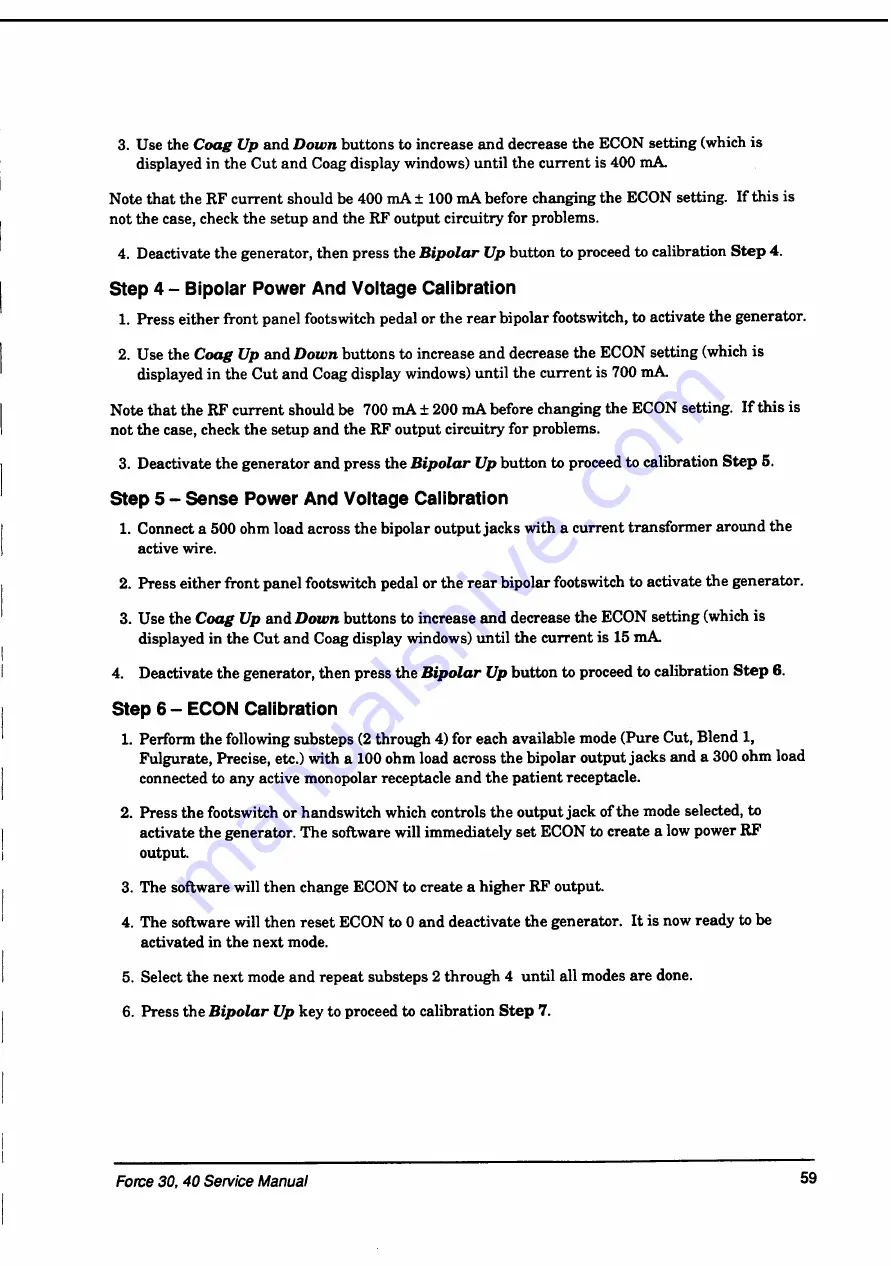 Valleylab Force 30 Service Manual Download Page 67