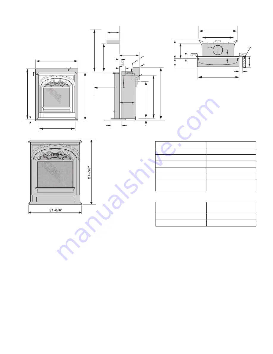 Valor President ZC Cast Front 536CXB Installation Manual Download Page 3