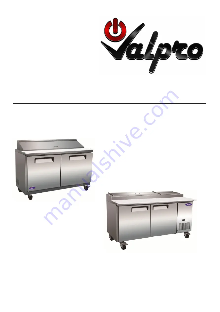 VALPRO VP29S-HC Service, Installation And Care Manual Download Page 1