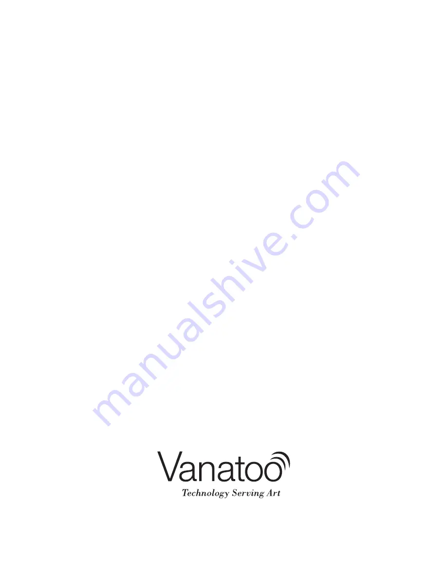 Vanatoo Transparent One Owner'S Manual Download Page 16