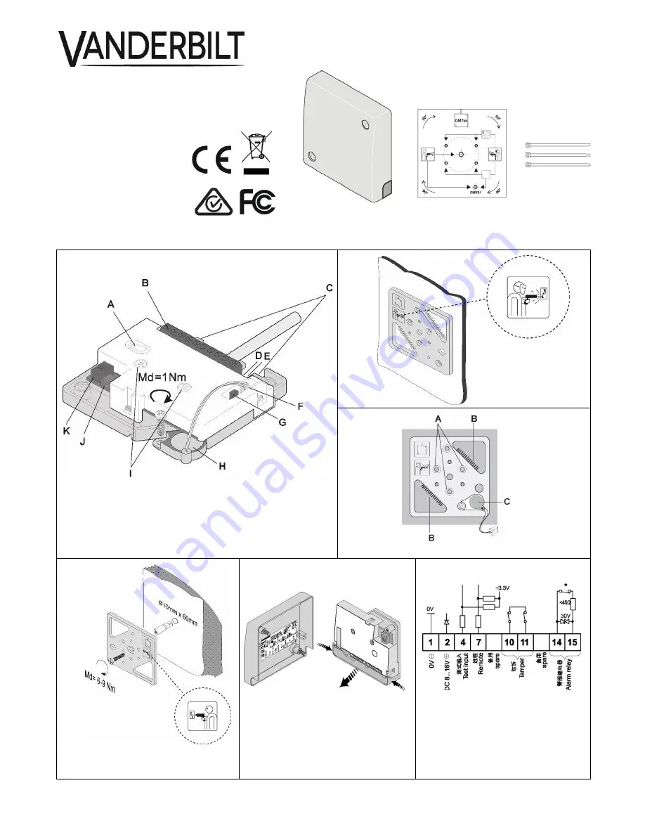 Vanderbilt GM730 Скачать руководство пользователя страница 1