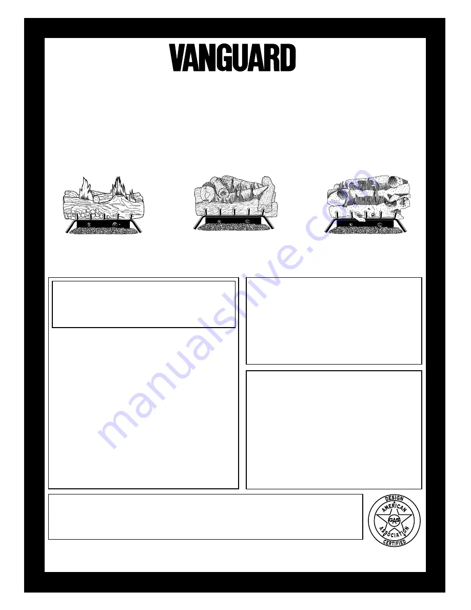 Vanguard FLAME-MAX Operating And Installation Manual Download Page 1