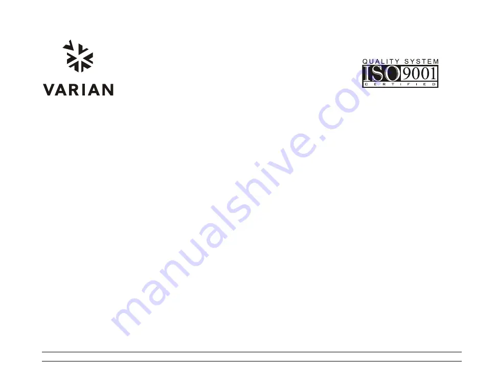 Varian ProStar Wiring Manual Download Page 1