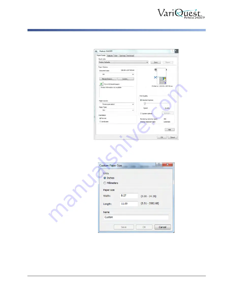 Varitronics VariQuest Perfecta 2400STP User Manual Download Page 104