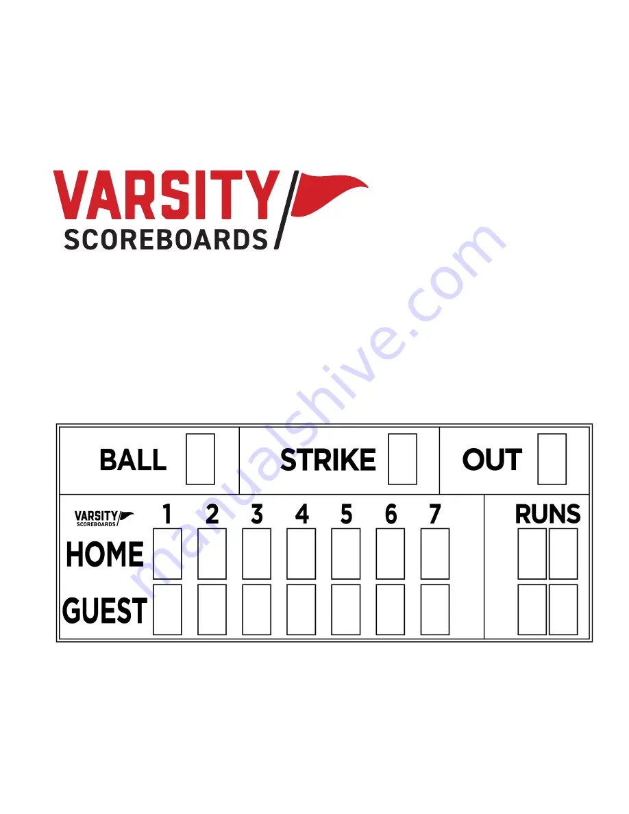 VARSITY Scoreboards 3316 Скачать руководство пользователя страница 1