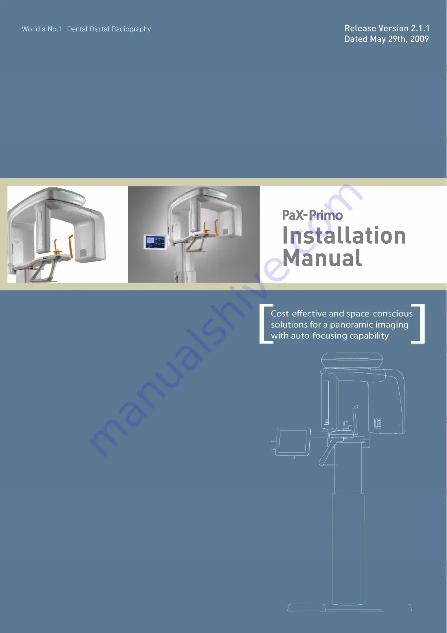 Vatech PaX-Primo Installation Manual Download Page 1