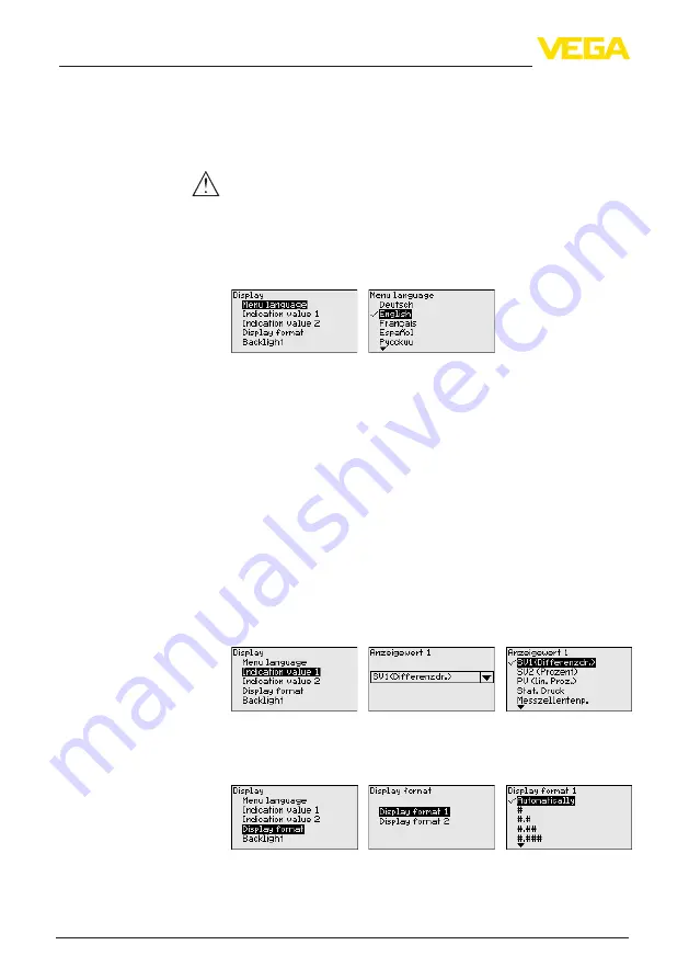 Vega VEGADIF 85 Operating Instructions Manual Download Page 48