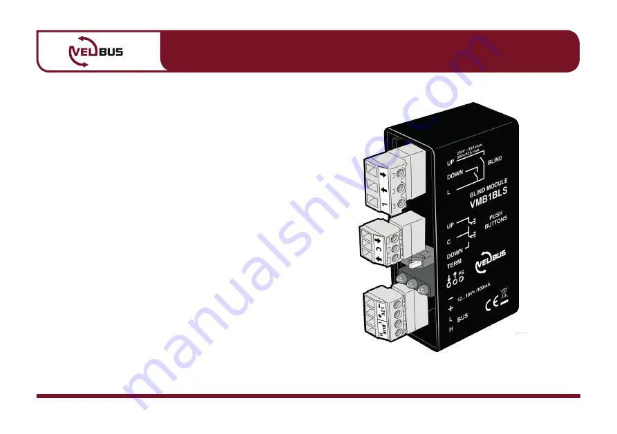 Velbus VMB1BLS Скачать руководство пользователя страница 1