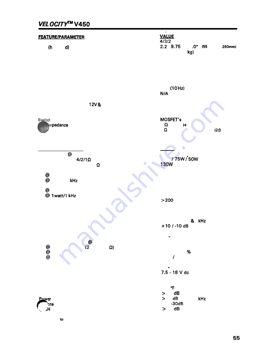 Velocity V450 User Manual Download Page 21