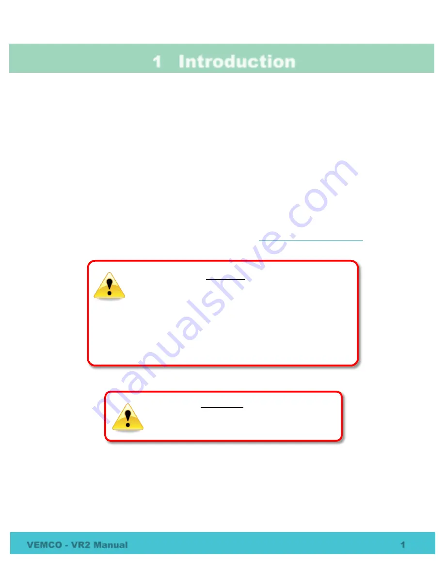 Vemco VR2 User Manual Download Page 4