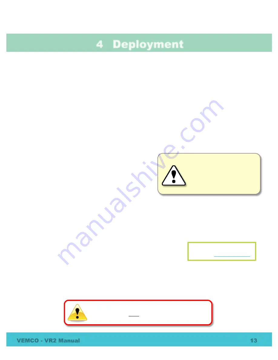 Vemco VR2 User Manual Download Page 16