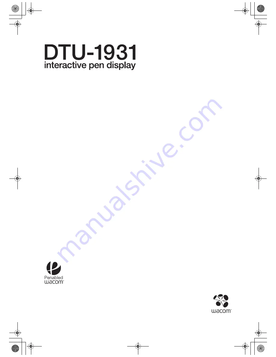 Wacom DTU-1931 Installation Manual & User Manual Download Page 172