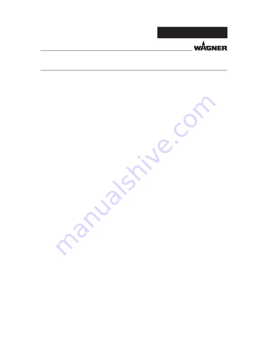 WAGNER Wildcat 18-40 Service Manual Download Page 3