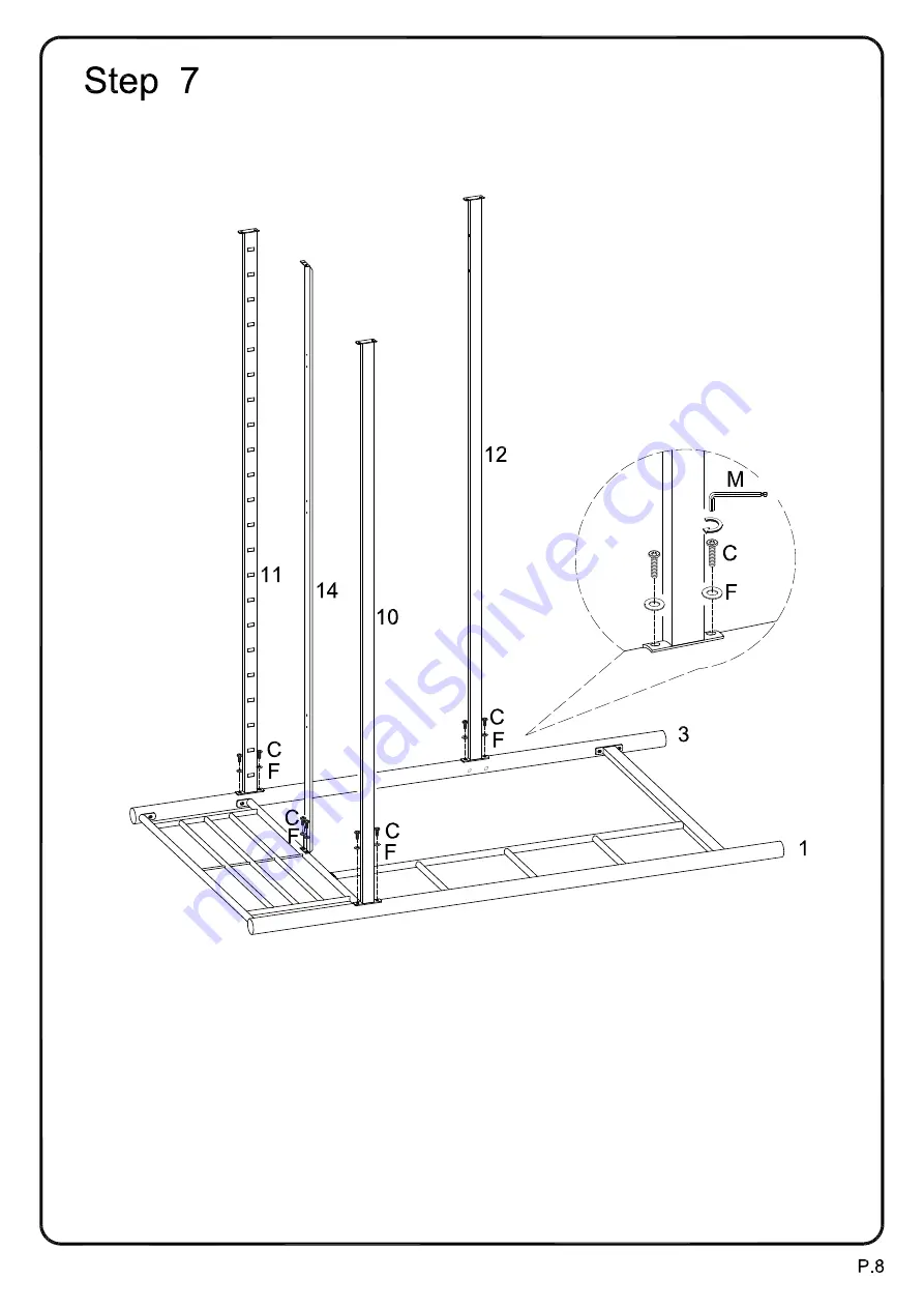 Walker Edison BDOL Assembly Instruction Manual Download Page 8