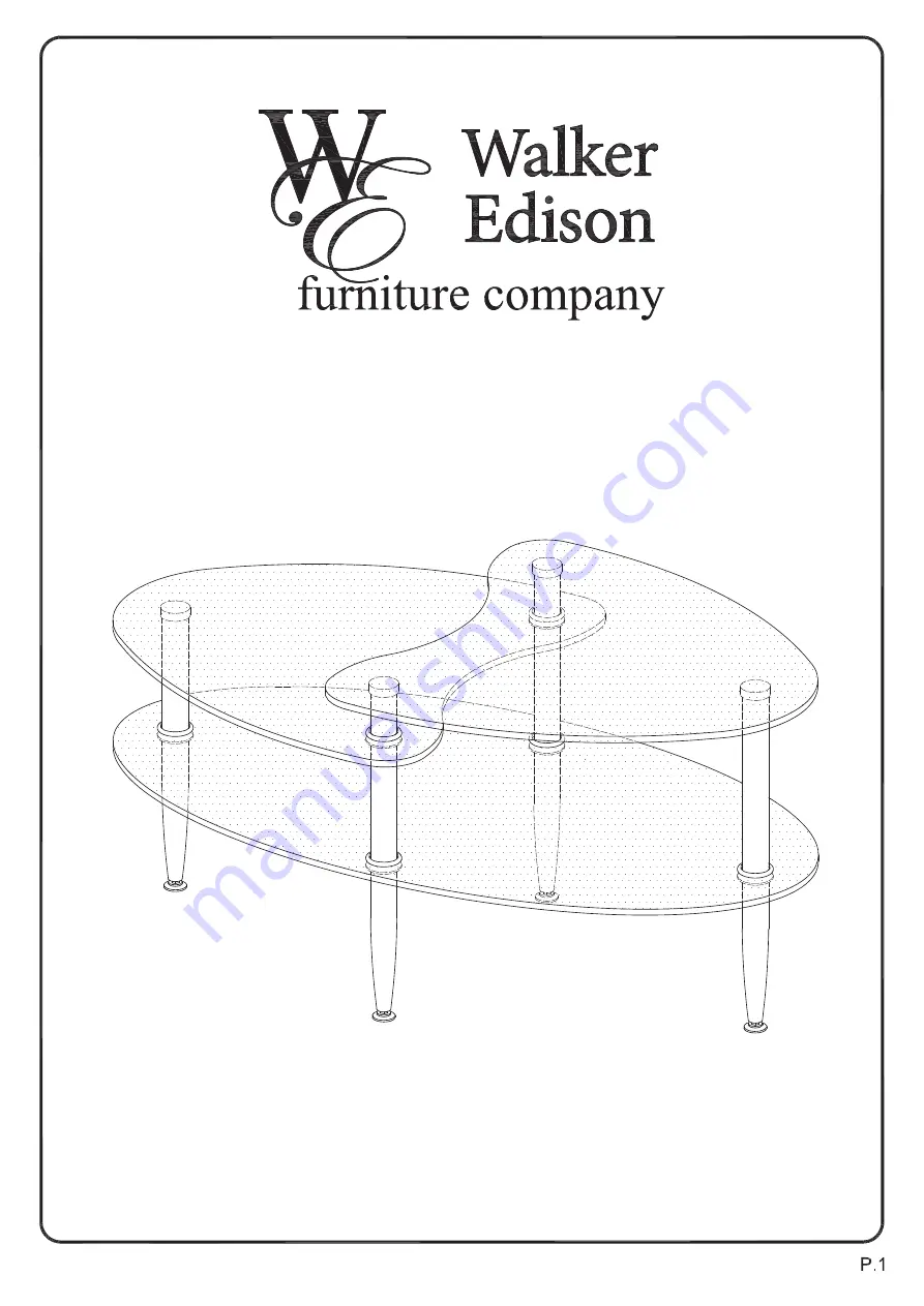 Walker Edison C38B5 Assembly Instructions Manual Download Page 1