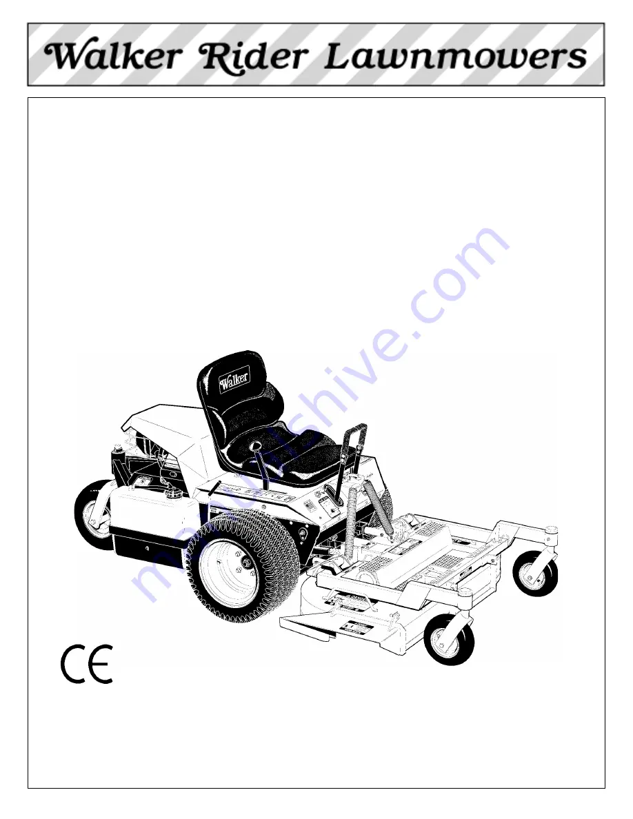 Walker MB (18 HP) Owner'S Manual Download Page 1