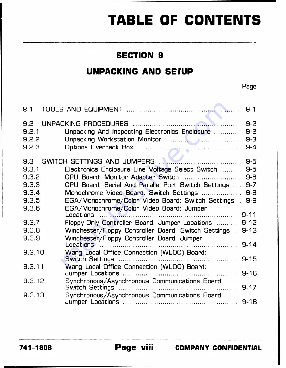 Wang PC 240 Maintenance Manual Download Page 8