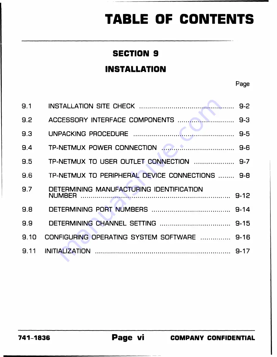 Wang TP-NETMUX Maintenance Manual Download Page 6