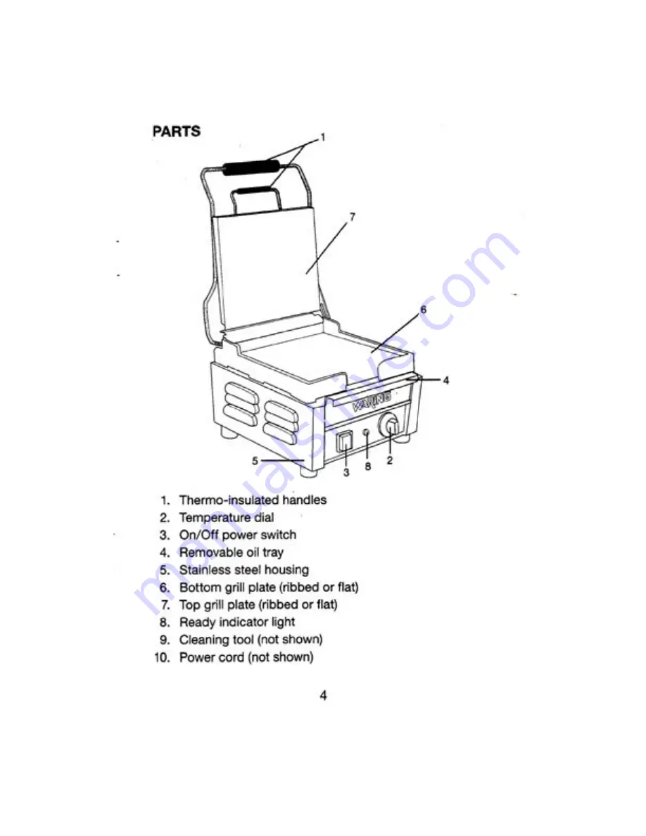 Waring WPG Series Instruction Book Download Page 5