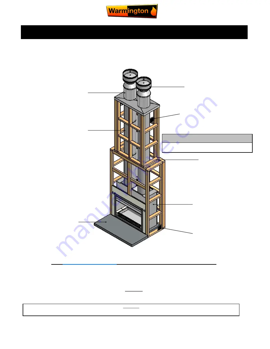 Warmington SI 1100 Double Flue Installation Instructions Manual Download Page 1