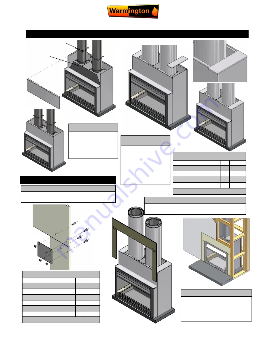 Warmington SI 1100 Double Flue Installation Instructions Manual Download Page 10