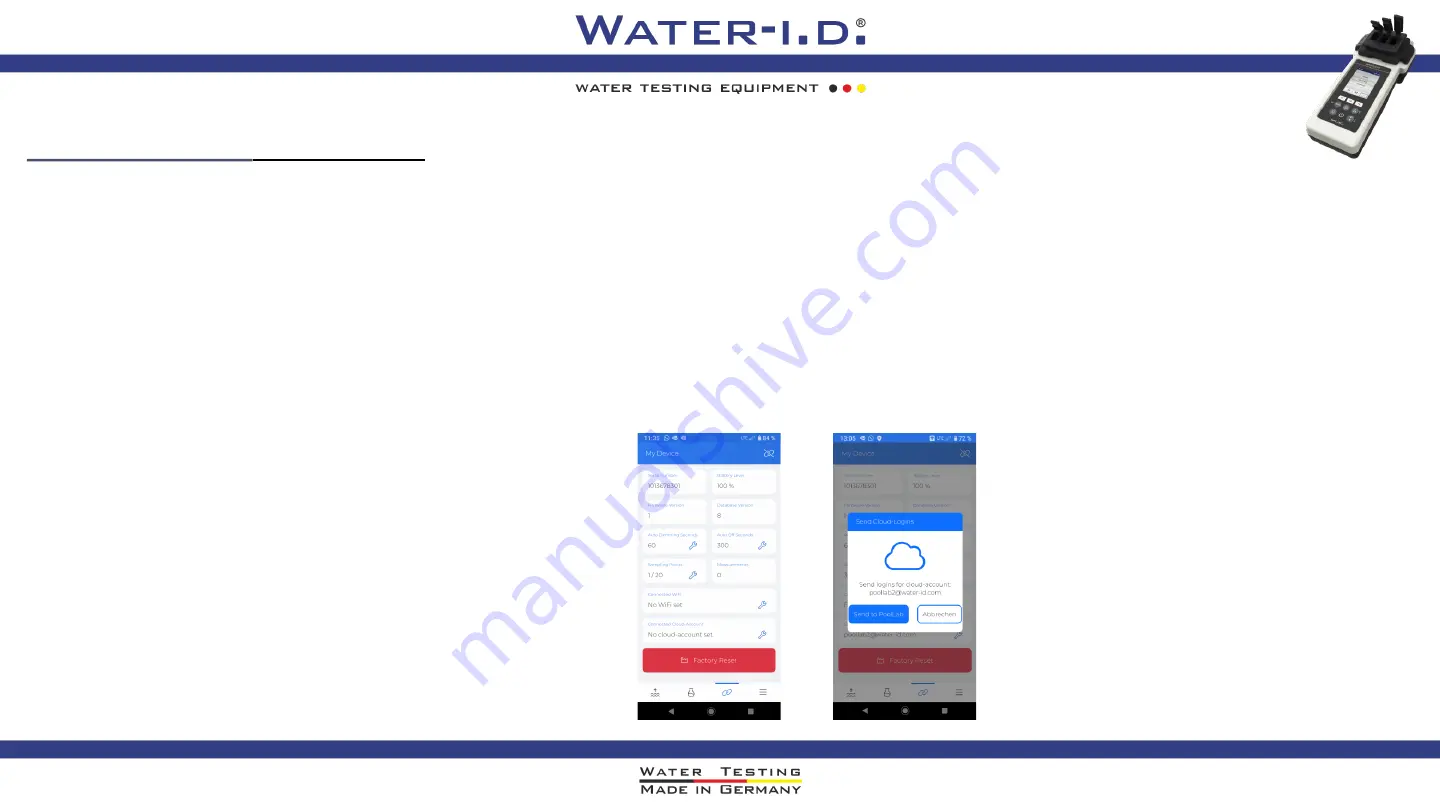 Water I.D. PoolLab 2.0 Quick Start Manual Download Page 12