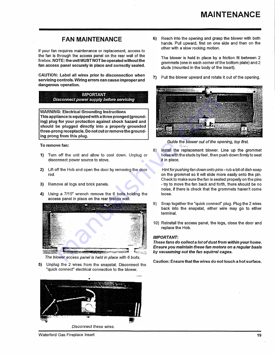 Waterford Emerald Owners & Installation Manual Download Page 19