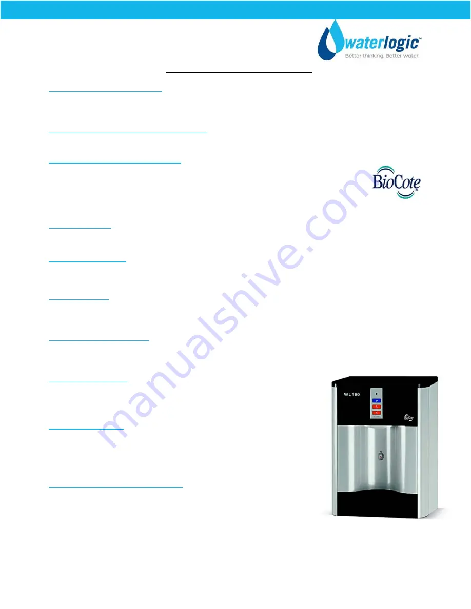 WaterLogic WL100 Manual Download Page 6