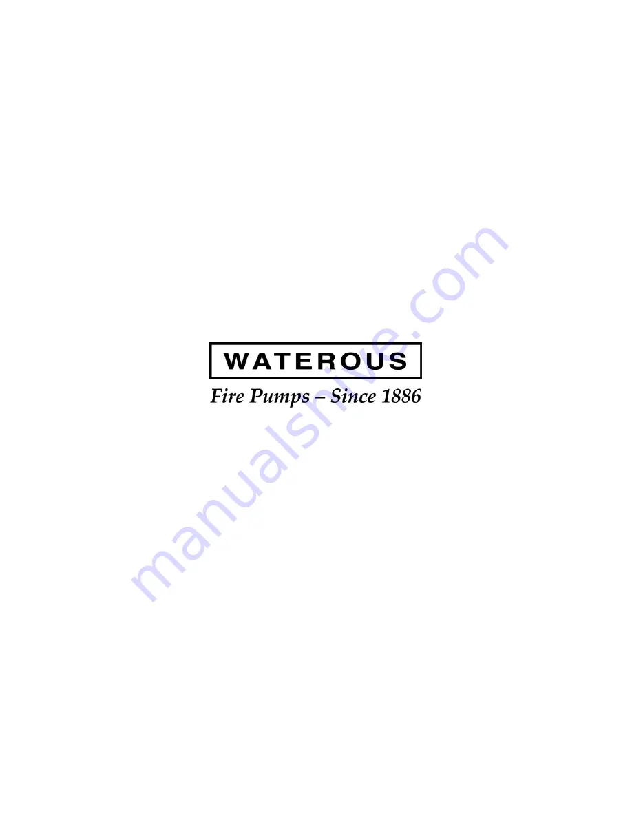 Waterous PB18 Series Operation Instructions Manual Download Page 22