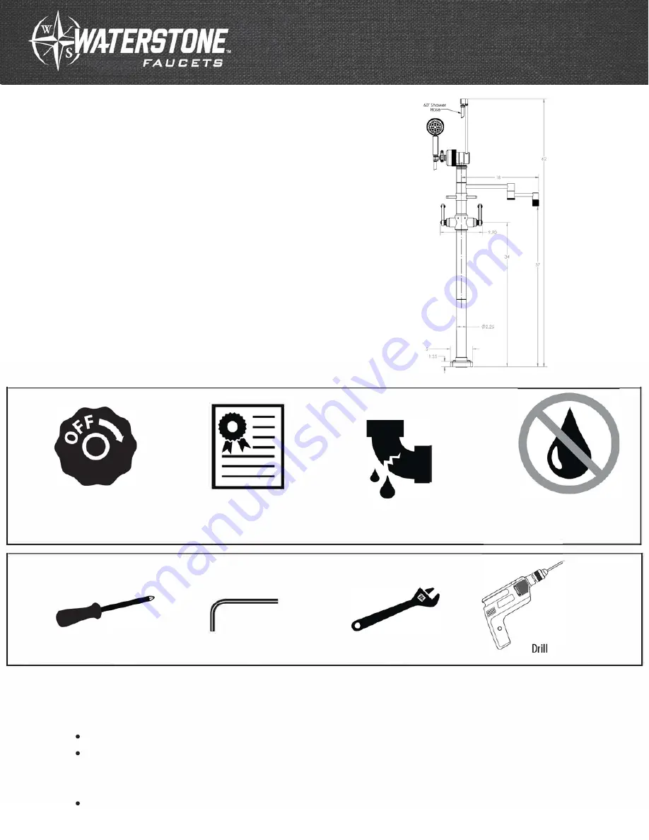 Waterstone AG245-1 Installation Manual Download Page 1