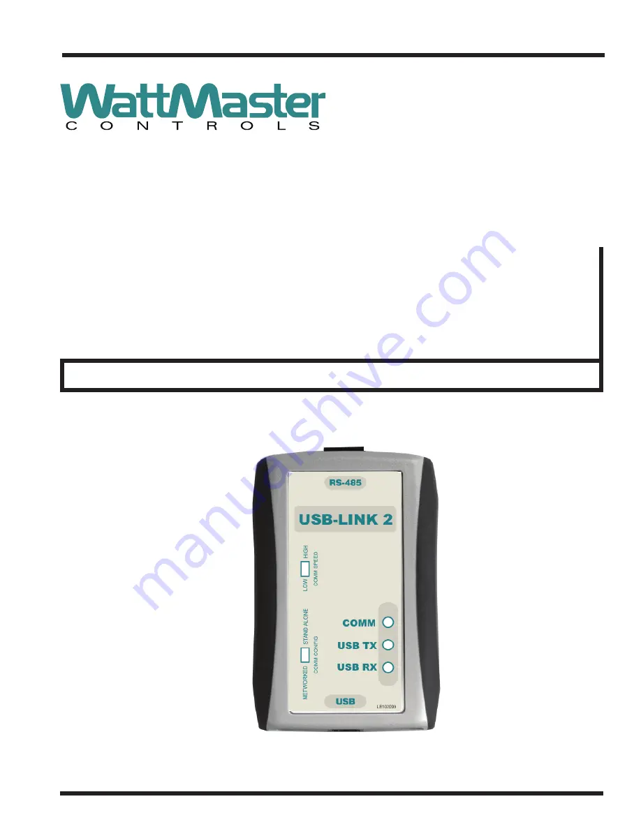 WattMaster USB-Link 2 Technical Manual Download Page 1